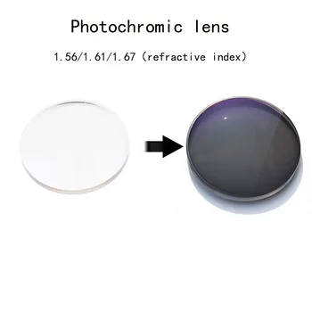 1.56/1.61/1.67 kırılma indisi asferik fotokromik miyopi lens hipermetrop lens reçete optik lens