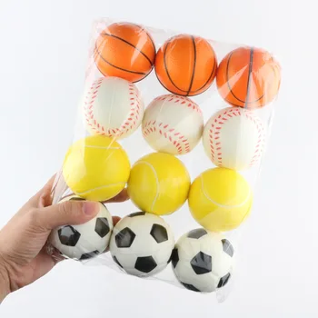1 adet 63mm köpük sünger pu topu çocuk basketbol futbol beyzbol şişme oyuncak parti hediye