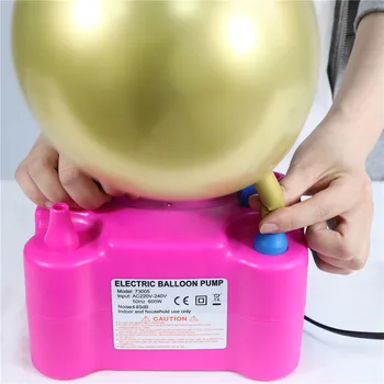 1 Adet AB Tak Yüksek Gerilim Çift Delikli hava kompresörü Elektrikli Balon şişirme pompası Taşınabilir Hava Üfleyici Balon Pompası