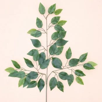 1 Adet Plastik Ağaç Dalları Yapay Ficus Yaprak Ginkgo Biloba Açık El Yapımı Yaprakları Düğün ev ofis dekorasyonu