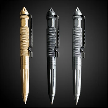 1 adet Yüksek Kalite Metal Renk Taktik Savunma Kalem Okul Öğrenci Ofis Tükenmez Kalemler Moda Iş Hediye Yazma Kalemler
