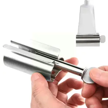 1 ADET Çelik Haddeleme Diş Macunu Sıkacağı Rulo Metal Macun Dağıtıcı Aracı Sıkacağı Diş Banyo Sıkma Tüpü S4C4