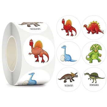 1 İnç Rulo çocuk Oyuncak Ödül Teşvik Etiket Etiketleri Ofis Kırtasiye Dekoratif Etiket Sızdırmazlık Etiket Hayvan Desen