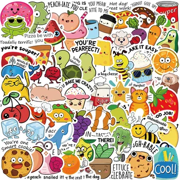 10/30/50 adet Karikatür Ödül Sticker Çocuklar İçin Sevimli Hayvan Meyve Graffiti Çıkartması DIY Dizüstü Dizüstü Buzdolabı Okul Öğretmen çocuk oyuncağı