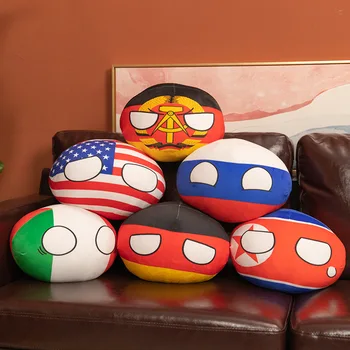 10-30CM Kawaii Yastık Polandball peluş oyuncaklar Dolması Yumuşak Anime Ülke Topu Peluş Yastık Ulusal Bayrak Gülümseme Yüz Oyuncaklar Çocuklar için