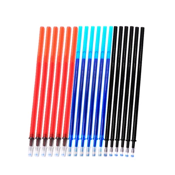 10 Adet / takım Silinebilir Kalem Dolum 0.5 mm Tükenmez Kalem Mavi / Siyah Sihirli Mürekkep Dolum Çubuk Jel okul için kalem Ofis Yazma Malzemeleri Aracı