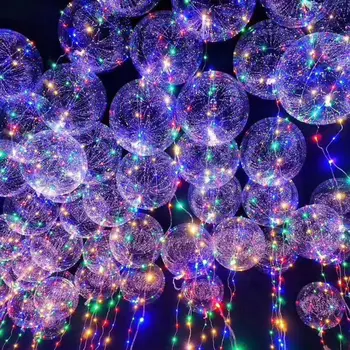 10 Takım Led Glow Balonlar Benzersiz Parti Balonlar Light Up Şeffaf Parlayan Balonlar Doğum Günü Düğün Ziyafet Parti Malzemeleri
