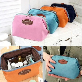 12x16 cm Pamuk İşlevli Makyaj Organizatör Çantası Kadın Kozmetik Çantaları Necessery Kutusu Seyahat Çantası Çanta yıkama kitleri