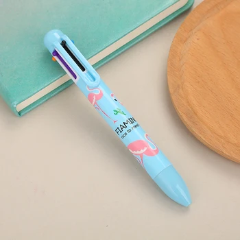 2 Adet Plastik Kalemler Çok renkli Modeller 6 in 1 Çok renkli Tükenmez Kalem İtme Tipi Yazma Kalem Kırtasiye Okul Ofis Aracı
