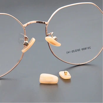 2 Çift / grup Altın Pembe Stipule PVC Gözlük Dayanıklı Vida Kelepçe burunluklar Gözlük Masaj Sağlık Kaymaz Burun Pedi