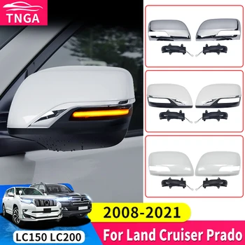 2008-2021 Toyota Land Cruiser 200 Prado 150 için Modifikasyon Aksesuarları Lc150 LC200 FJ150 dikiz aynası Kapağı LED Dönüş Sinyali