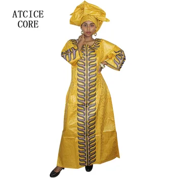 2019 afrika bazin riche nakış tasarım afrika elbiseler kadınlar için dashiki geleneksel giyim uzun elbise A242#