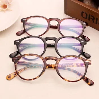 2019 Moda Kadın Gözlük Çerçevesi Erkek Gözlük Çerçevesi Vintage Yuvarlak Şeffaf Lens Gözlük Optik Gözlük Çerçevesi
