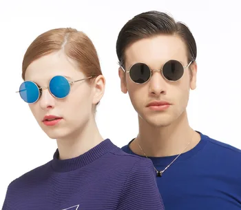 2019 Yeni Tasarım Yuvarlak Gözlük Güneş Gözlüğü Steampunk Erkekler Yuvarlak güneş gözlüğü Erkekler için Rave Festivali Erkek Güneş Gözlüğü Vintage