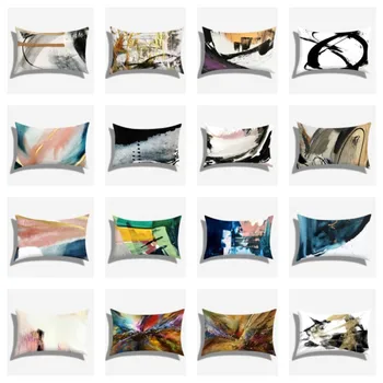 2021 İskandinav peluş minder örtüsü sanat graffiti ev dekorasyon yastık kılıfı kanepe yastık görünmez fermuar kolay temizlenebilir 40x60cm