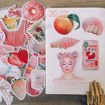 29 ADET Pembe ıns kız renkli Çıkartmalar El Sanatları Ve Scrapbooking çıkartmaları kitap Öğrenci etiket Dekoratif sticker DIY Kırtasiye