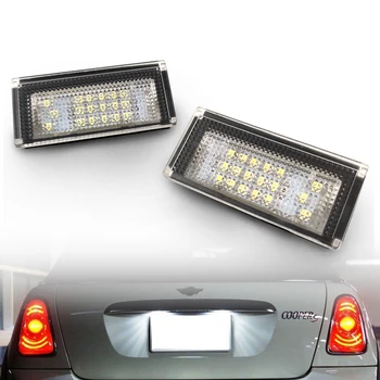 2x Canbus Araba LED plaka numarası aydınlatma ışıkları Mini Cooper İçin R50 (02-06), R52 Cabrio (04-06), R53 coopers (01-06)