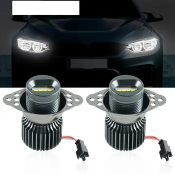 2x LED melek Gözler ışık halkası İşaretleyici ampuller BMW İçin Fit E90 E91 LCI 2008-2011