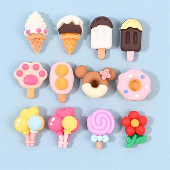 30 Adet Sevimli Karışık Gıda Oyuncak Reçine Çörek buzlu dondurma Buzdolabı Su Bardağı Yama DIY Firkete Takı Zanaat Dekor Aksesuar