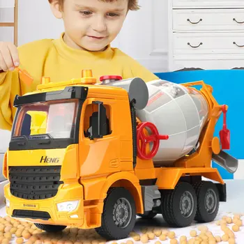 30CM Büyük Boy Simülasyon çimento kamyonu Mikser Oyuncak Büyük Mikser Mühendislik Araç Fonksiyonlu Mühendislik Kamyon Modeli çocuk oyuncağı