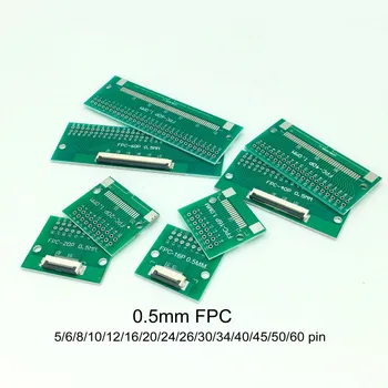 4/5/6/8/10/12/16/20/24/26/30/34/40/45/50/60 0.5 mm FFC FPC adaptörü 2.54 mm Düz kablo Soket dönüştürücü kesme panosu TFT LCD