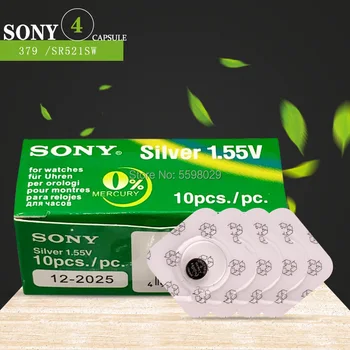 4 adet / grup Sony 379 İçin Orijinal 1.55 V İzle Pil 379 SR521SW D379 SR63 V379 AG0 Düğme Düğme Hücre Tek tahıl ambalaj