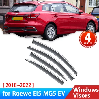 4x Deflektörleri için Roewe Eı5 MG5 EV MG EP Station Wagon 2018 ~ 2022 Aksesuarları Araba Yan Pencere Siperliği Yağmur Kaş Koruma Güneşlik