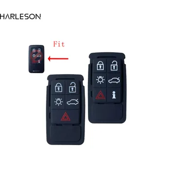 5 6 Düğmeler Uzaktan Anahtar Lastik Pedi Yedek FOB Volvo S60 S80 XC70 XC90 Siyah Kauçuk Paspas Uzaktan Anahtar FOB silikon kılıf