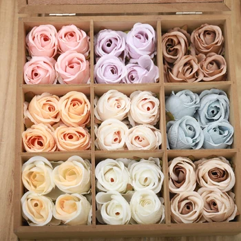 5 adet yapay çiçekler Gül İpek Kafa sevgililer Günü Düğün Ev Partisi Dekoru DIY Doğum Günü Pastası Sahte Çiçek Karalama Defteri Malzemeleri