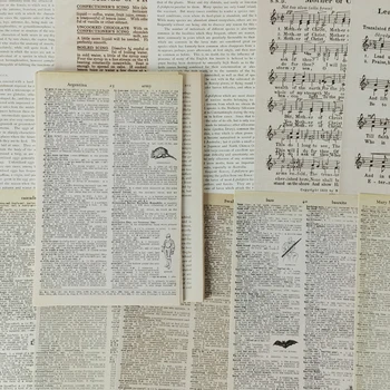 57 Levhalar Vintage eski kitap serisi İngilizce İfadeler notalar Yırtılabilir İşaretleri Malzeme Kağıt Arka Plan Kağıt Dekor Scrapbooking