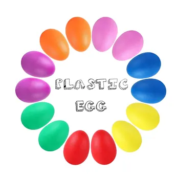 6 adet Plastik Yumurta Çalkalayıcılar Müzikal Marakas Perküsyon Enstrüman paskalya yumurtaları Çocuklar için Doğum Günü noel hediyesi Paskalya Süslemeleri