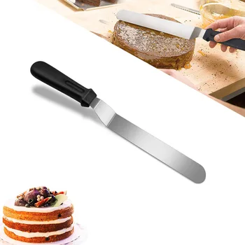 6 inç Açılı Buzlanma Bıçak Spatula Kek Dekorasyon Pişirme Buzlanma Spatula Tereyağı Yaymak Paslanmaz Çelik Palet Kek Pürüzsüz