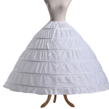 6 Çemberler Petticoats Telaş Topu cüppe şeklinde gelinlik Jüpon Gelin Crinolines