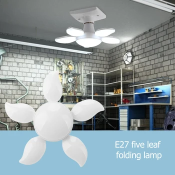 6500K LED Garaj lambası E27 lamba kafası deforme katlanır ayarlanabilir tavan lambası atölye ışıkları çiçek ışık dekorasyonu