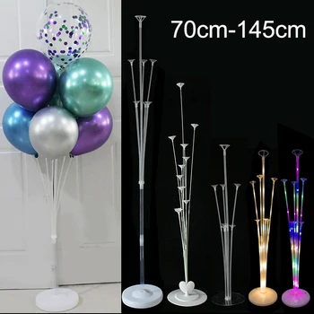 70-145cm led ışık Lateks Balon Standı Sütun Metal Balonlar Tutucu Düğün Doğum Günü Partisi Dekoru Balon Sopa Globos Aksesuarları