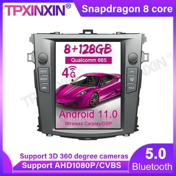 8 + 128GB Android 11 Toyota Corolla 2007-2013 İçin Araba GPS Navigasyon Stereo Ana Ünite Multimedya Oynatıcı otomobil radyosu Qualcomm 665