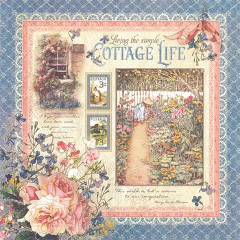8 Adet / paket Vintage Retro Yazlık Yaşam Çiçekler Sticker DIY Craft Scrapbooking Albümü Önemsiz Günlüğü Dekoratif Çıkartmalar
