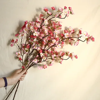 97 CM Erik Kiraz Çiçekleri Yapay Kiraz Bahar Erik Şeftali Çiçeği Şube İpek Güz ev dekorasyon