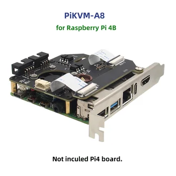 Ahududu Pi 4B PCIe KVM IP üzerinden PıKVM-A8 Desteği PıKVM v3 PoE ATX HDMI CSI