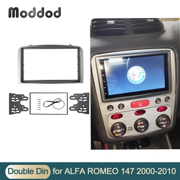 ALFA ROMEO 147 için 2 Din Radyo Alınlar DVD Stereo CD DVD Paneli Dash Montaj Takma Kurulum Kiti Trim Yüz Çerçeve çerçeve