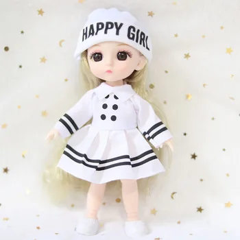 Anime Tarzı Uzun Kollu Örgü Elbise Elbise Aksesuarları Giyinmek Moda Bebek 1/12 Blyth Doll 16cm Kız Oyuncak DIY Hediye