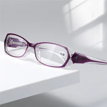 Anti Mavi ışık Taşınabilir okuma gözlüğü Kadınlar Temizle Çiçek Baskılı okuma gözlüğü Unisex Bahar Bacak Gözlük Diyoptri + 1.0~ + 4.0