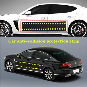 Araba Vücut Uzatmak Genişletmek Anti-Scratch Şerit Yansıtıcı Manyetik Çıkartmalar Kapı Yan kenar koruyucu Kauçuk Koruyucu Ped Tüm Modeller için
