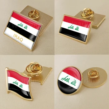 Arması Irak Irak Haritası Bayrağı Ulusal Amblemi Ulusal Çiçek Broş Rozetleri Yaka İğneler