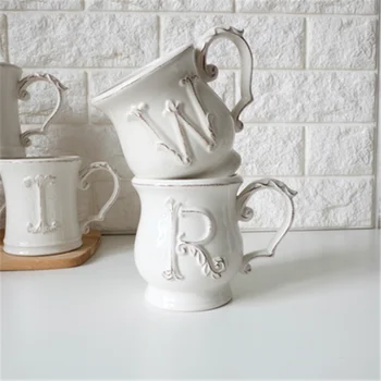 Avrupa tarzı Klasik Seramik Kupalar kahve kupa Süt Çay ofis Bardak Drinkware manyetik dönüşlü dünya
