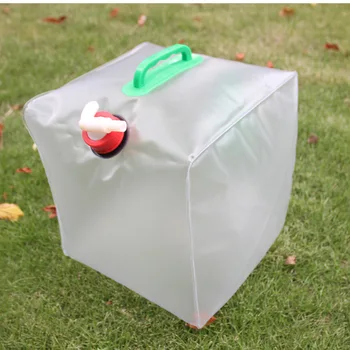 Açık 20L katlanır su torbası büyük kapasiteli taşınabilir su saklama kabı su ısıtıcısı kova kamp ekipmanları
