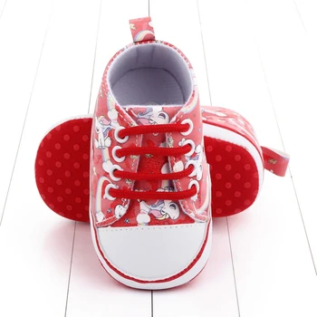 Baywell Sonbahar Baskılı tuval Bebek Erkek Kız Tatlı Kaymaz rahat ayakkabılar Sneakers Toddler Yumuşak Tabanlı Ilk Yürüyüşe