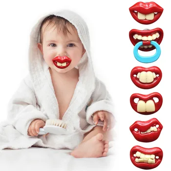 Bebek Komik Emzik Yumuşak Silikon Komik Sahte Meme Diş Sakız Diş Emzik Çocuklar Emzik Bebekler İçin Uygun 3M