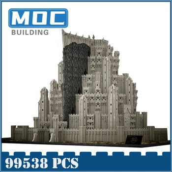 Bekçi Kulesi Taş Şehir MOC-64235 Yedi yüzük-Bölüm Süper Büyük MOC oyuncak inşaat blokları Hediyeler