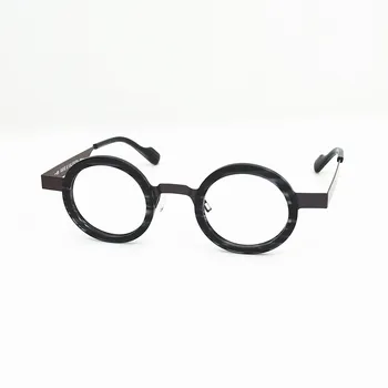 Belight Optik ANNE ET VALENTİ * N Gözlük El Yapımı Zanaat Kadın Erkek Asetat Reçete Vintage Gözlük Gözlük Çerçevesi YUVARLAK